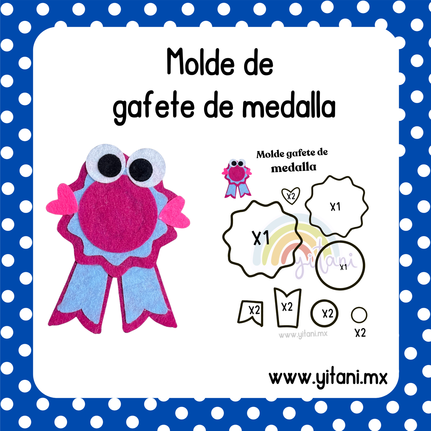 Molde de gafete de medalla