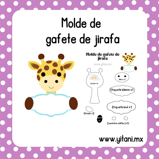 Molde de gafete de jirafa