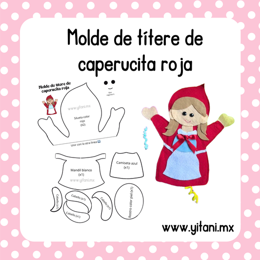 Molde de títere de Caperucita Roja