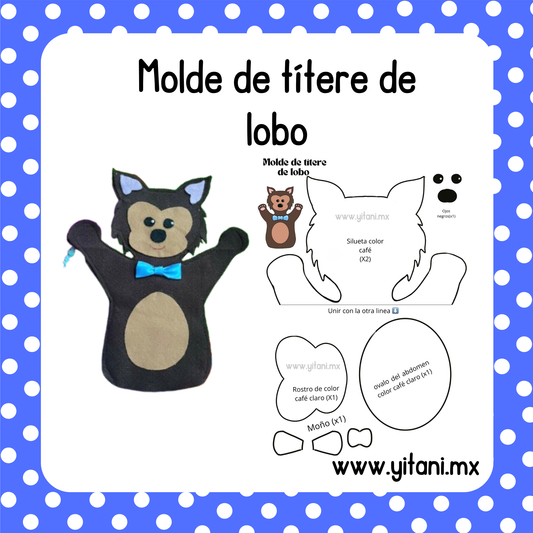 Molde de títere de Lobo