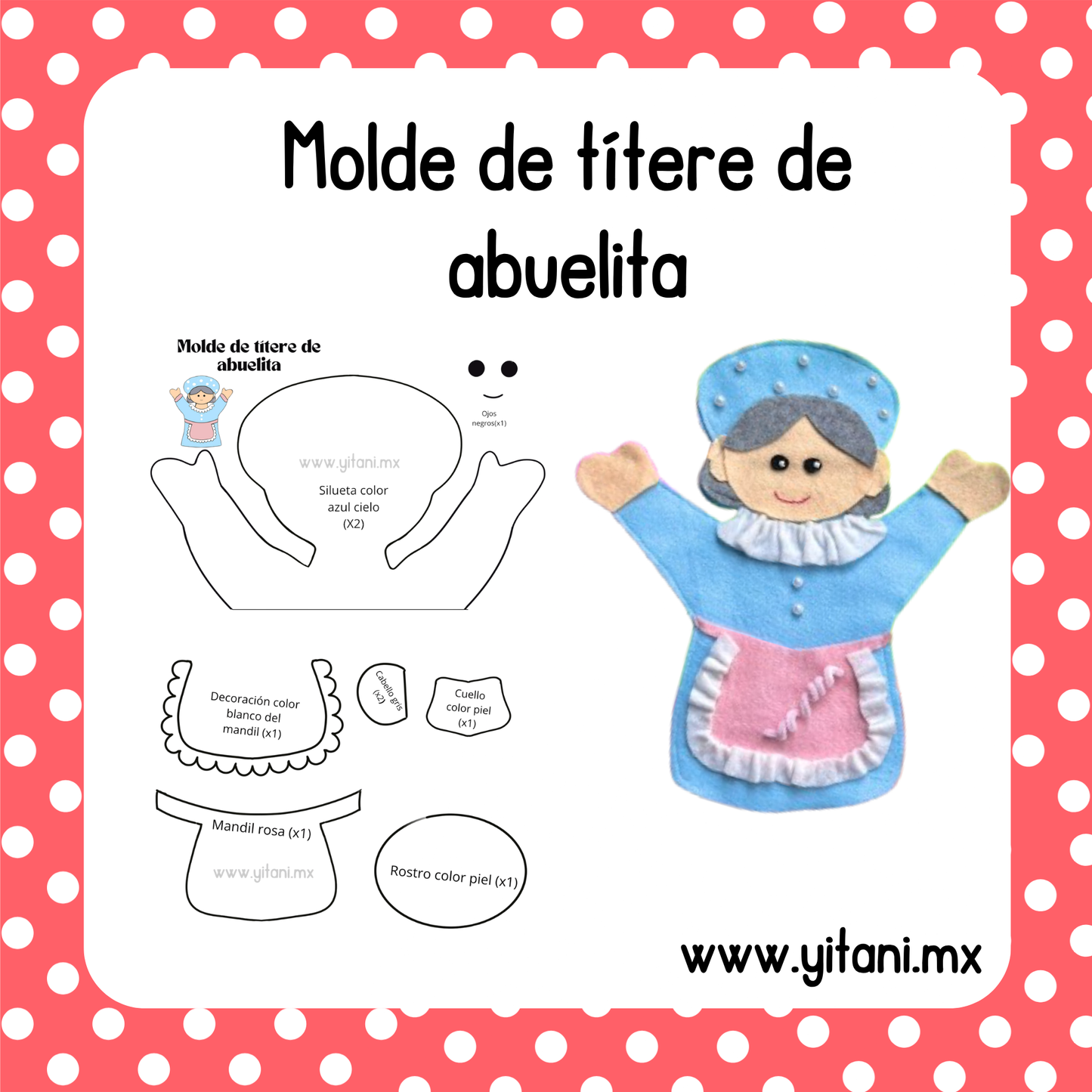 Molde de títere de Abuelita