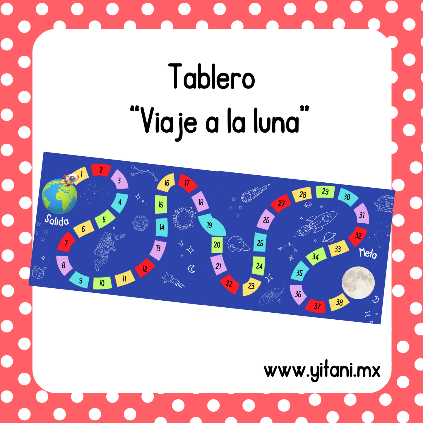 Tablero viaje a la luna