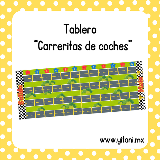 Tablero carreritas de coches